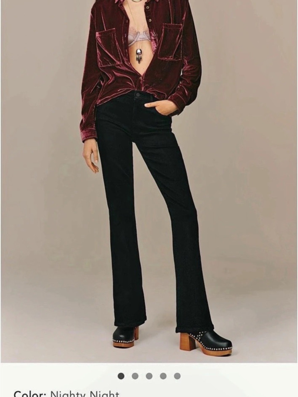 MOTHER The Weekender Mid-Rise Flare Jeans Flare Jeans in Black NWT